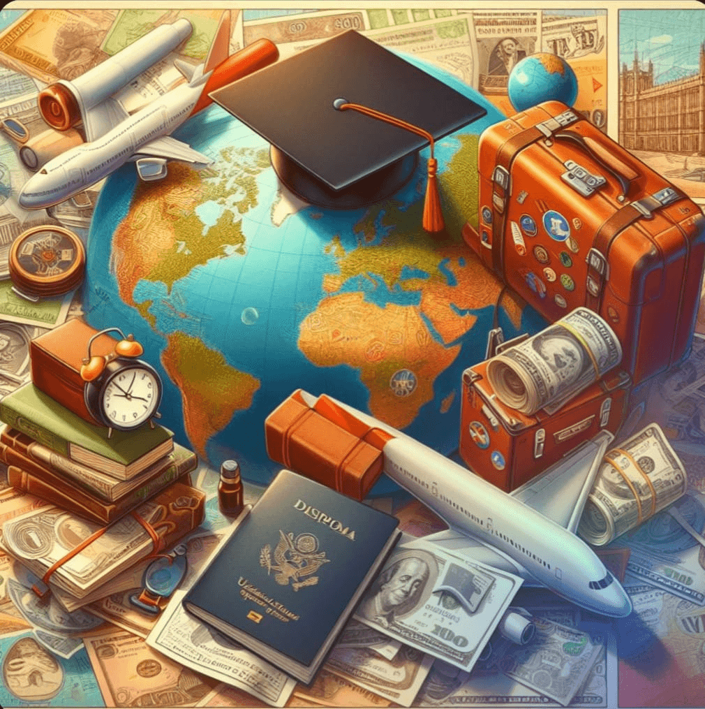 globe burdened with study abroad for better future files and stuffs - How to Overcome Homesickness for Indian Students When Studying in USA: Some HONEST Advices