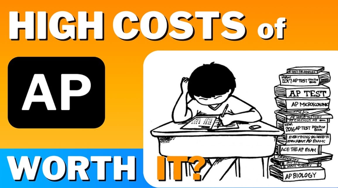 A thoughtful individual weighing the high costs of an AP course against its potential benefits and value in education.