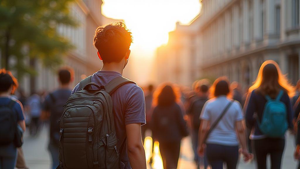 Students engaging in a cultural activity outdoors, possibly in a European city, as part of an Emory Study Abroad program, representing daily life and career benefits.