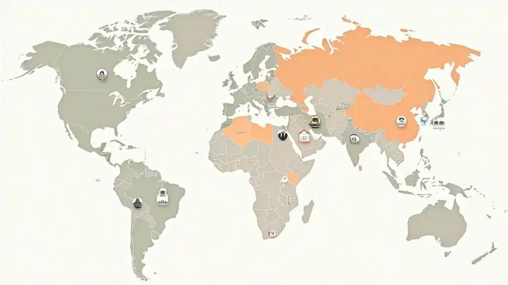 Map showing cheapest countries to live in 2025 with student budget focus