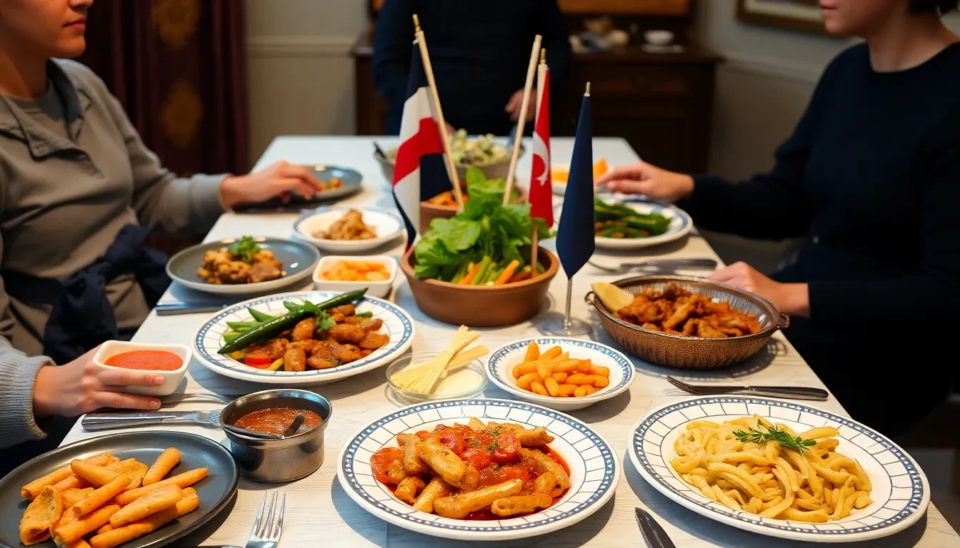 Europe cheapest country to visit illustrated through diverse cultural meals for students.