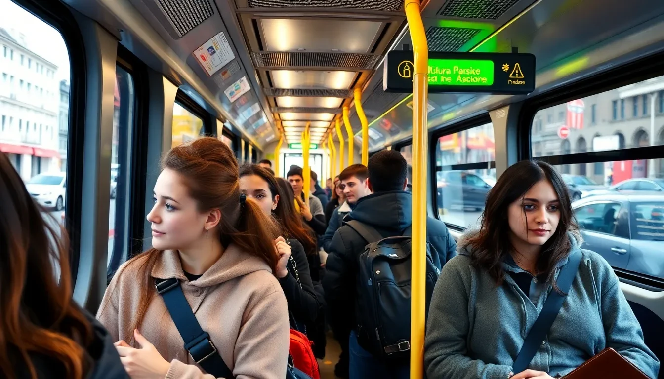 Cheapest country in Europe to live in highlighting public transport for students.