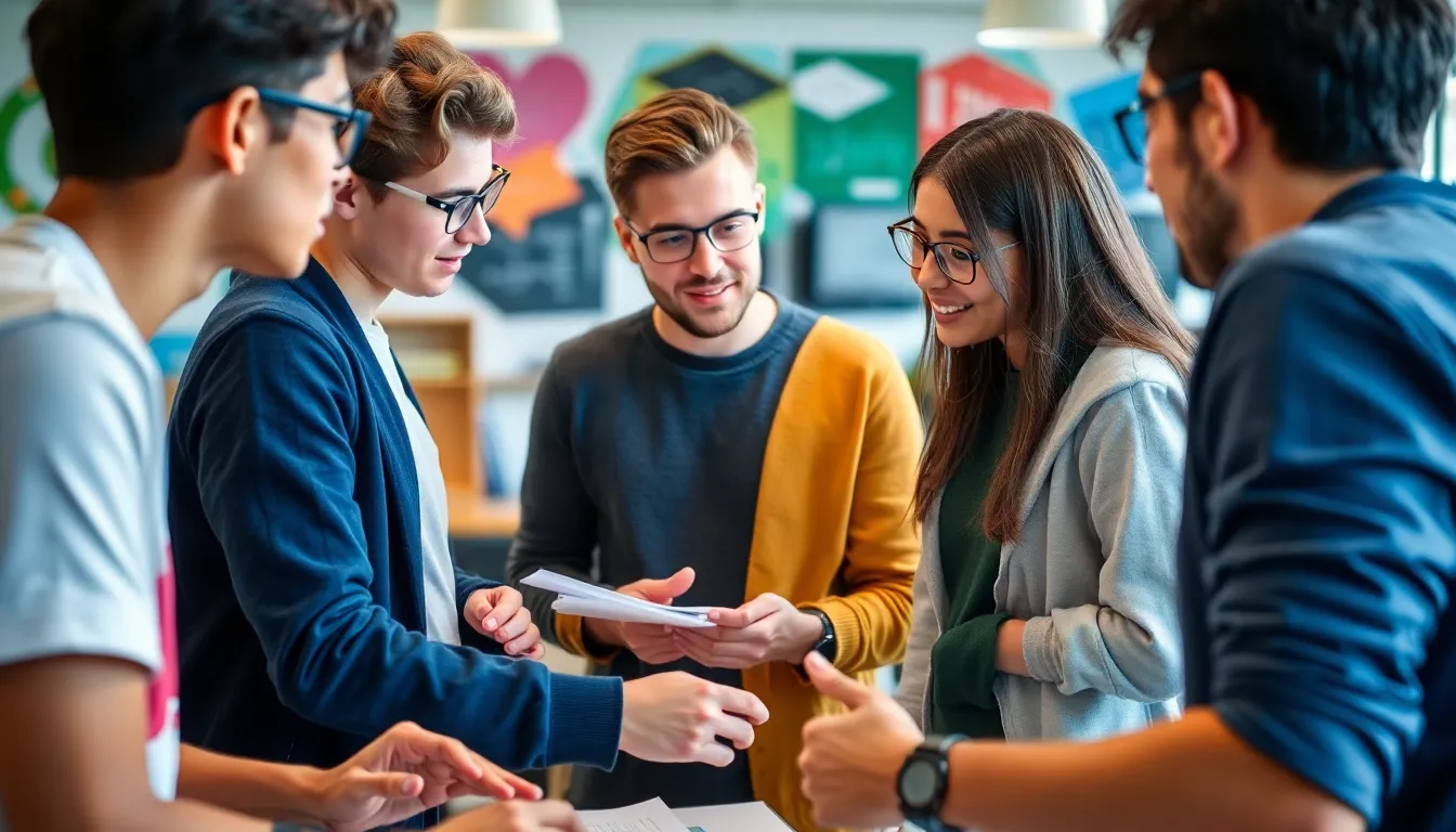 Image of students collaborating on projects; keyword: university of michigan acceptance rate.