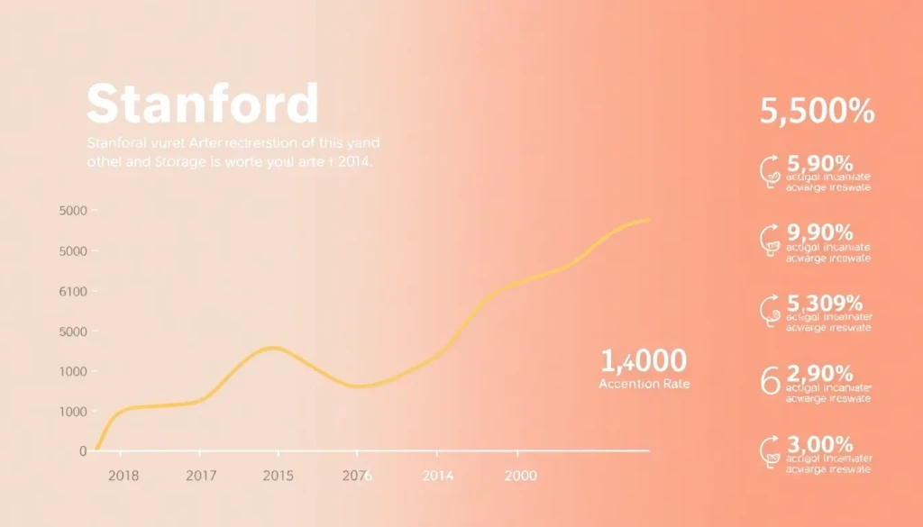 Visual representation of the Stanford acceptance rate for aspiring students