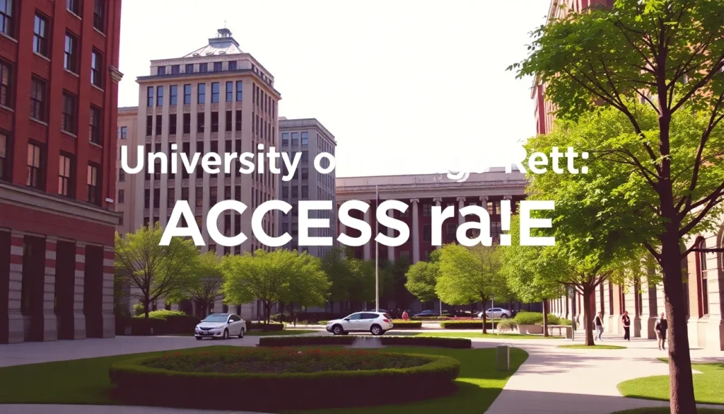 University of Chicago acceptance rate infographic with data