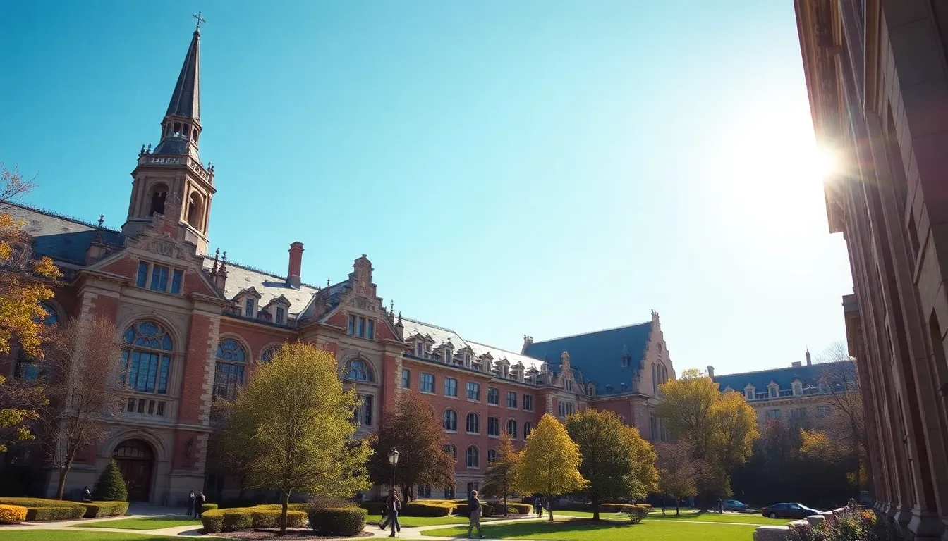 Image of Yale University campus embodying dreams; keyword: yale acceptance rate.