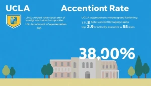 Infographic illustrating the UCLA acceptance rate and application tips